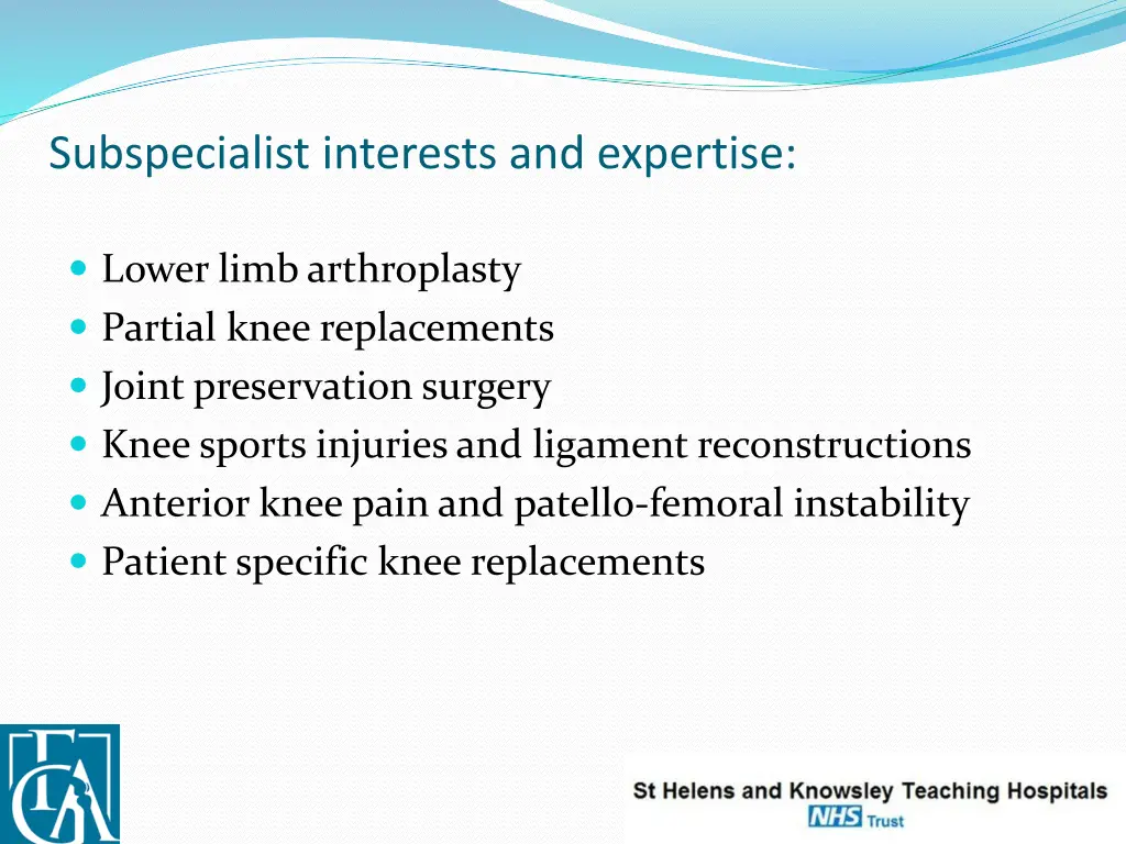 subspecialist interests and expertise