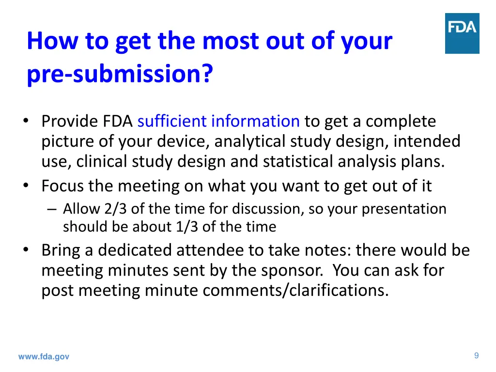 how to get the most out of your pre submission