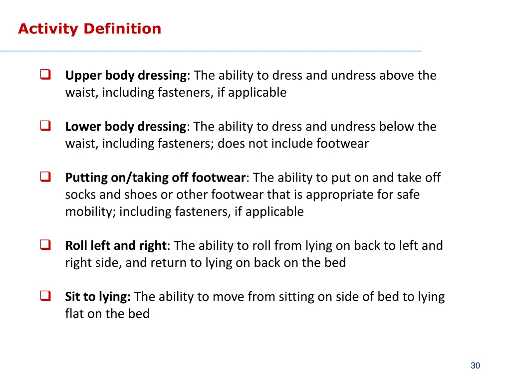 activity definition 1
