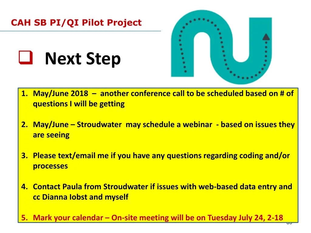 cah sb pi qi pilot project