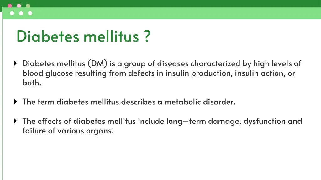 diabetes mellitus