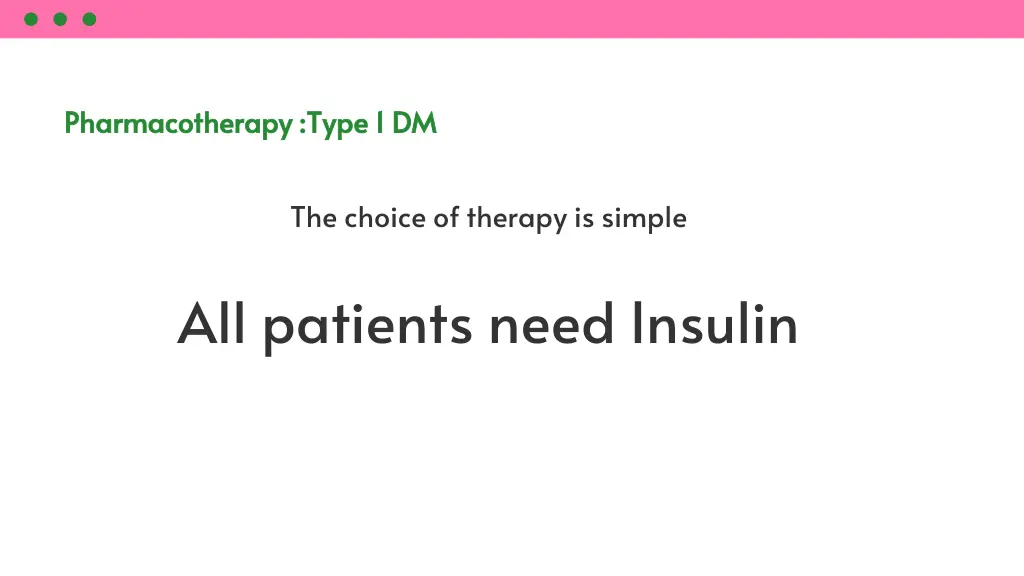 pharmacotherapy type 1 dm pharmacotherapy type
