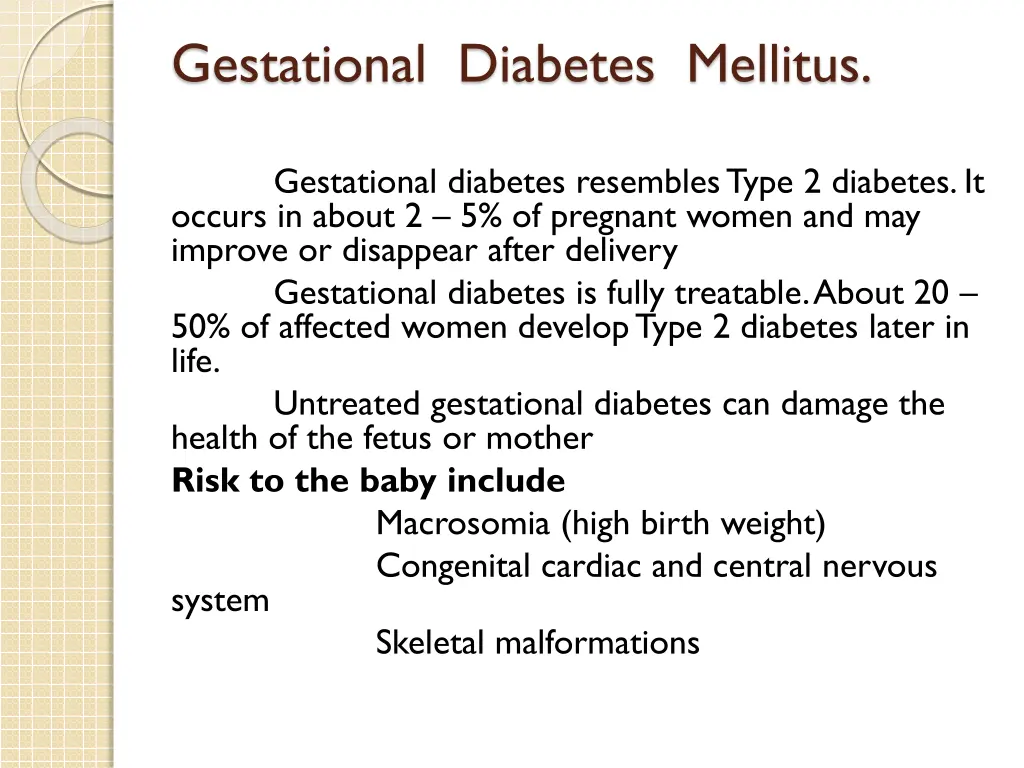 gestational diabetes mellitus