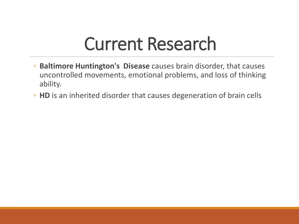 current research current research