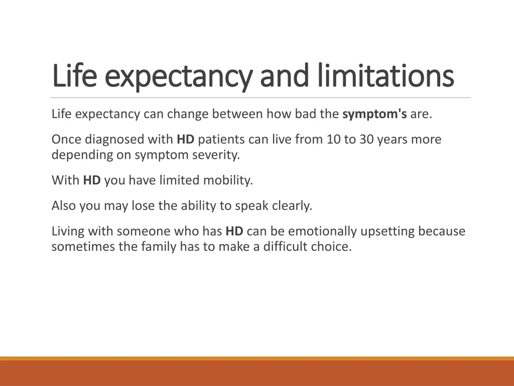 life expectancy and limitations life expectancy