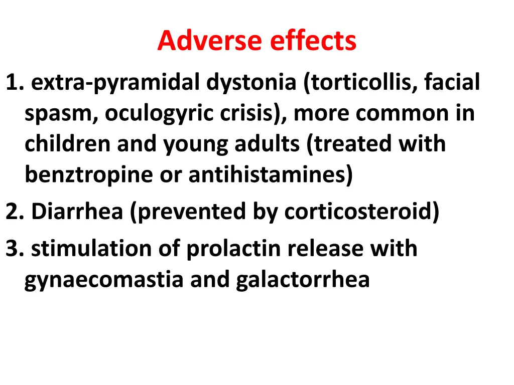 adverse effects