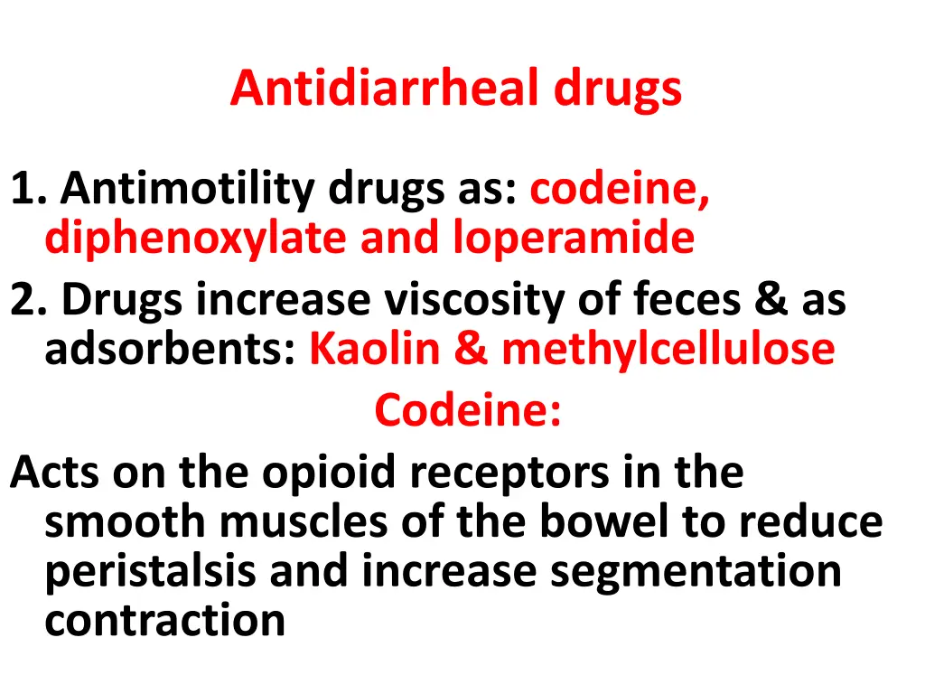 antidiarrheal drugs 1