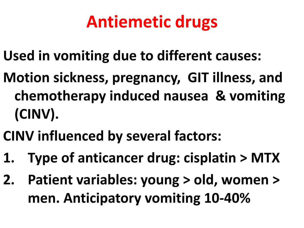 antiemetic drugs 1