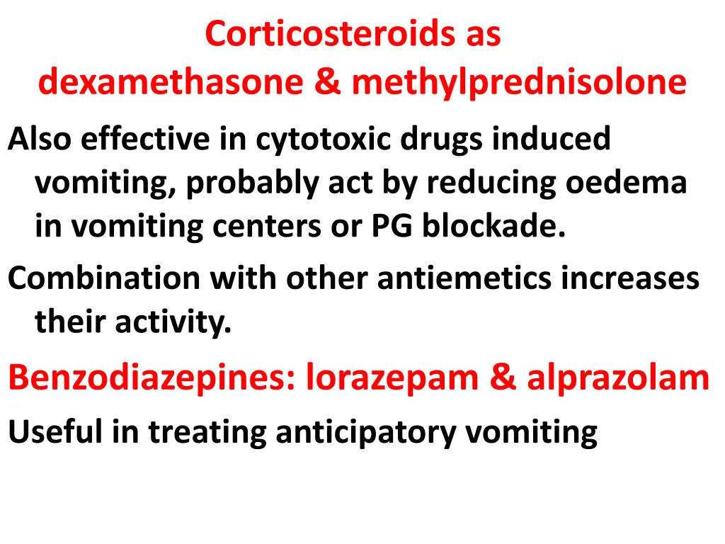 corticosteroids as