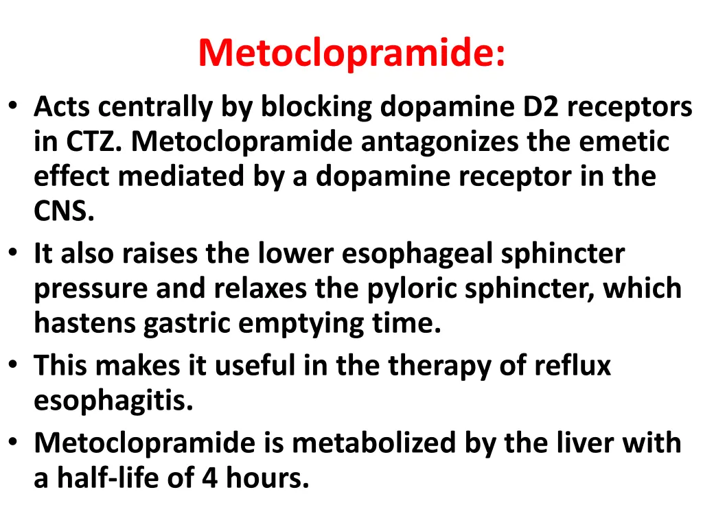 metoclopramide