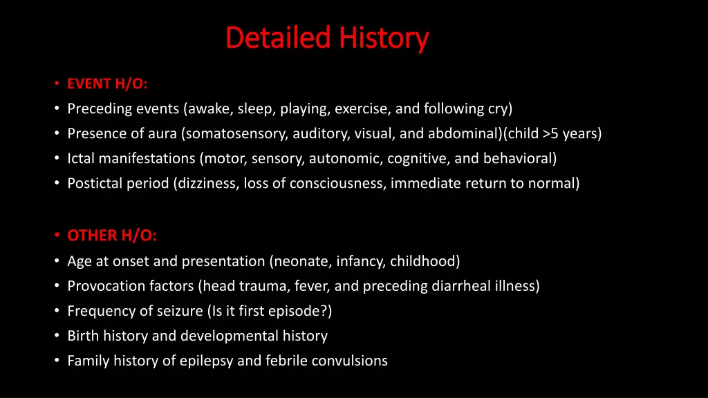 detailed history detailed history