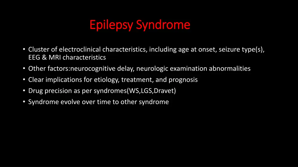 epilepsy syndrome epilepsy syndrome