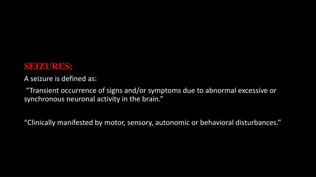 seizures