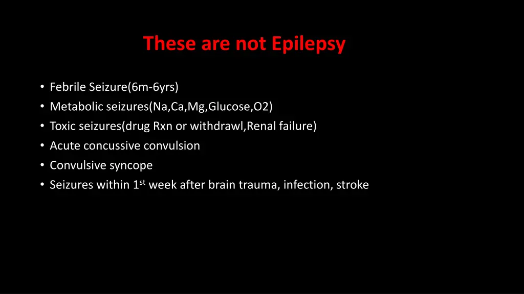 these are not epilepsy
