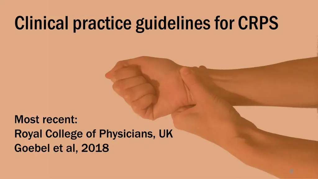 clinical practice guidelines for crps