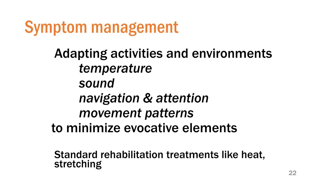 symptom management