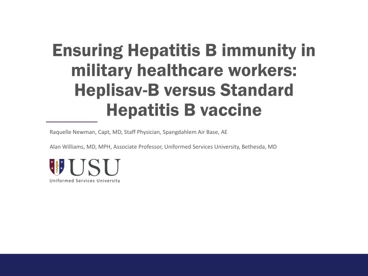 ensuring hepatitis b immunity in military