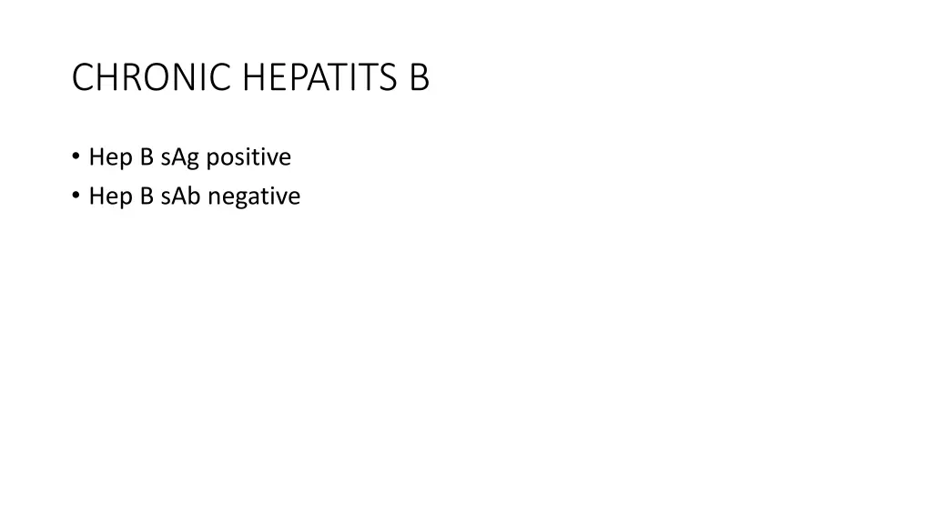 chronic hepatits b