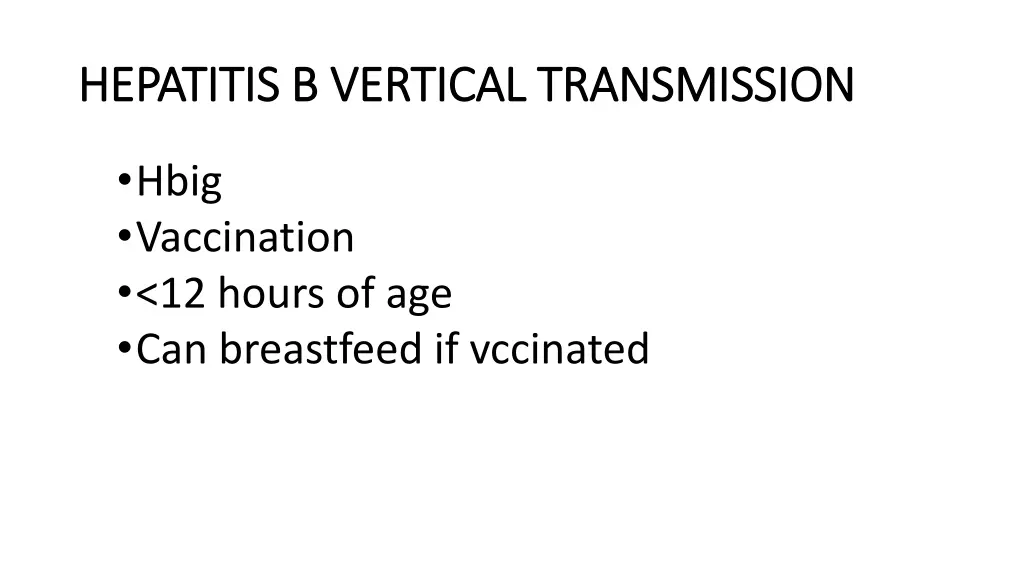 hepatitis b vertical transmission hepatitis