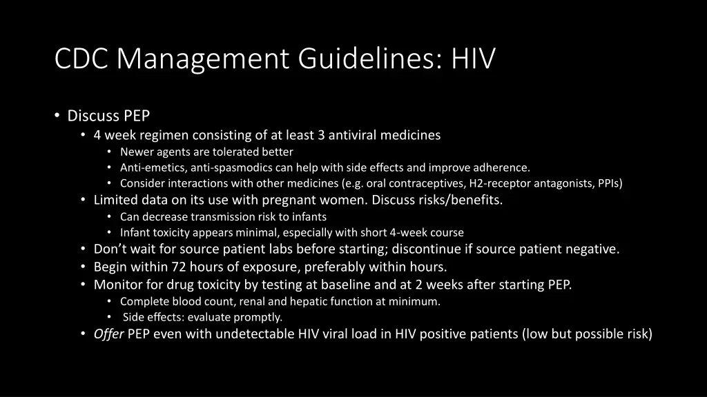 cdc management guidelines hiv 1
