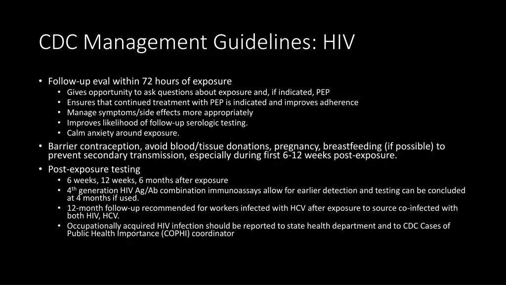 cdc management guidelines hiv 2