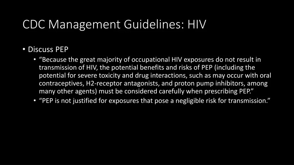 cdc management guidelines hiv