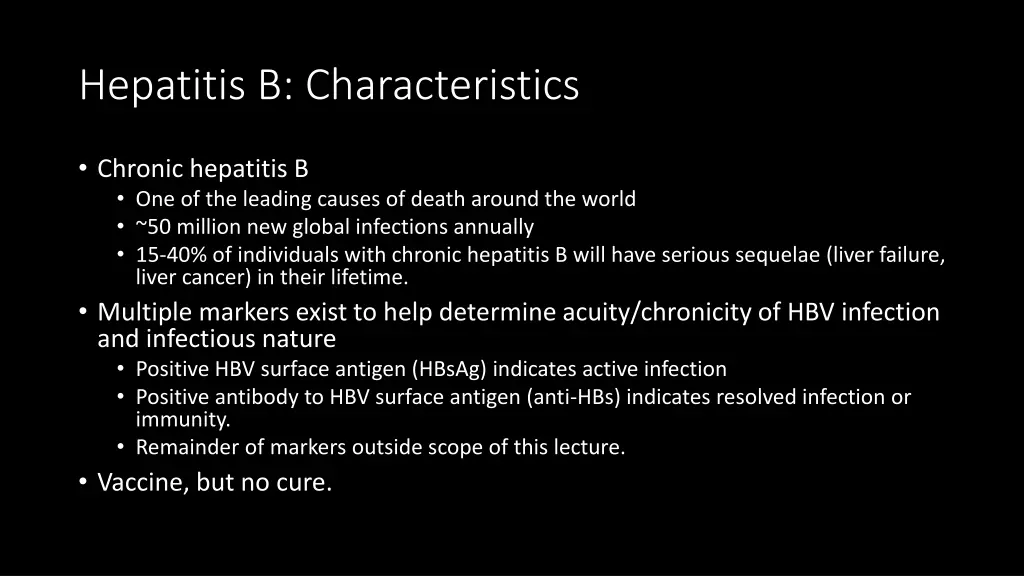 hepatitis b characteristics 1