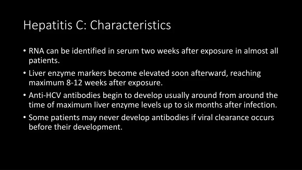 hepatitis c characteristics 2