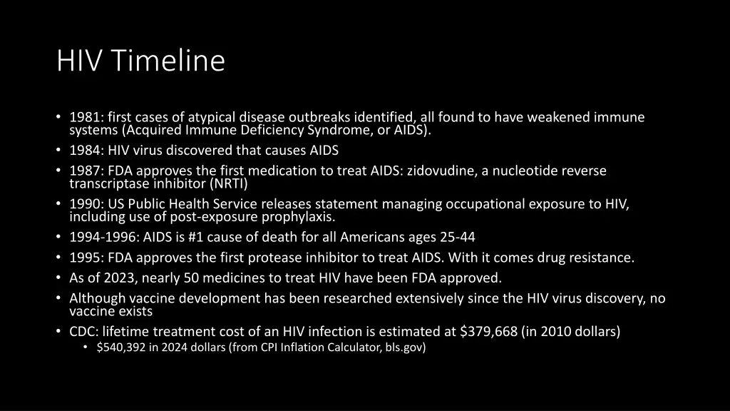 hiv timeline