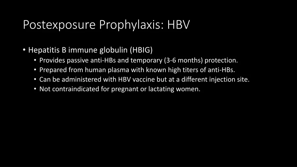 postexposure prophylaxis hbv