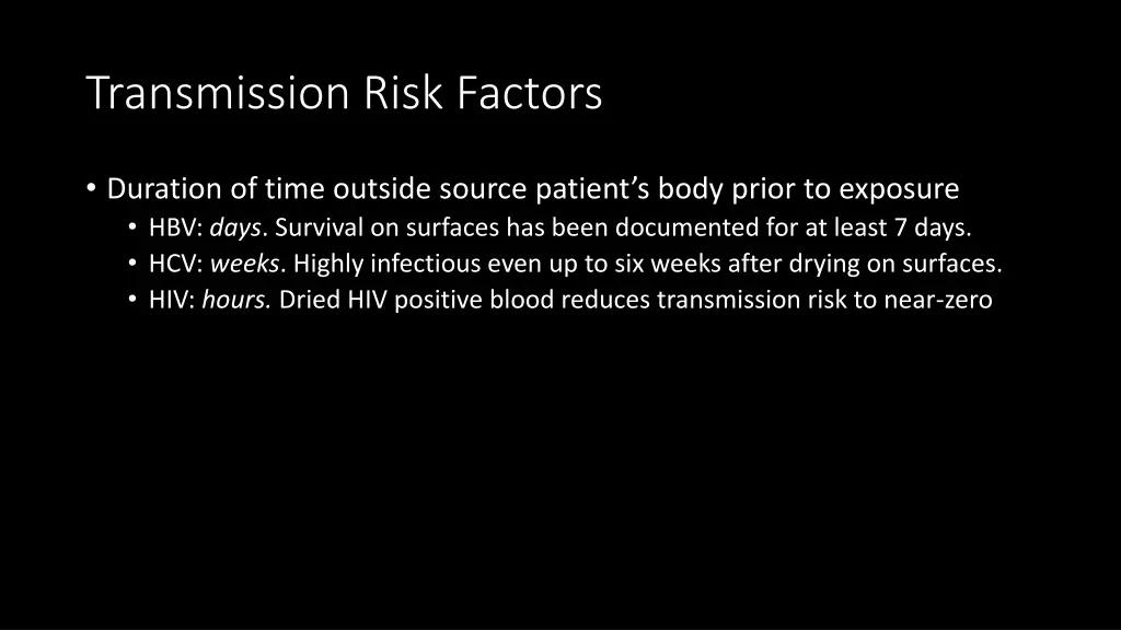 transmission risk factors 5