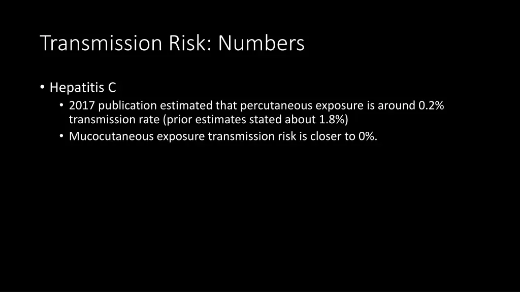 transmission risk numbers 2