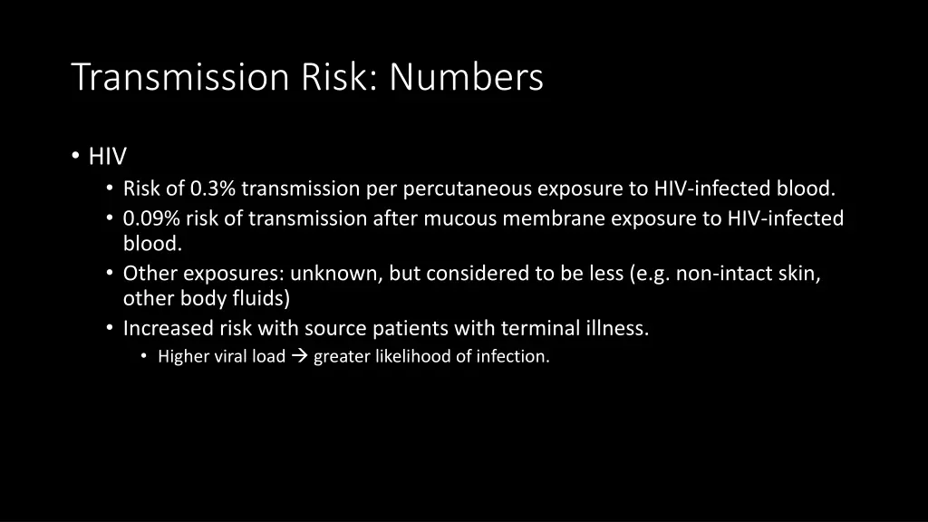 transmission risk numbers 3