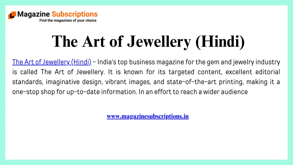 the art of jewellery hindi