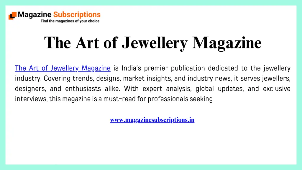 the art of jewellery magazine