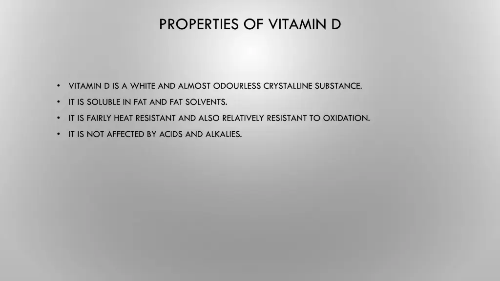 properties of vitamin d
