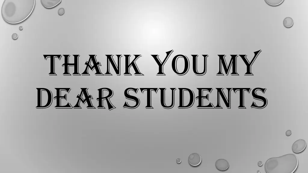 thank you my dear students