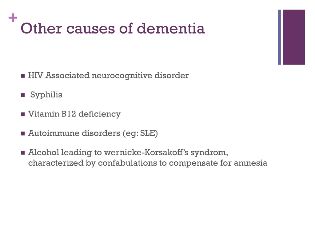 other causes of dementia