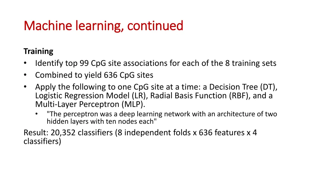 machine learning continued machine learning