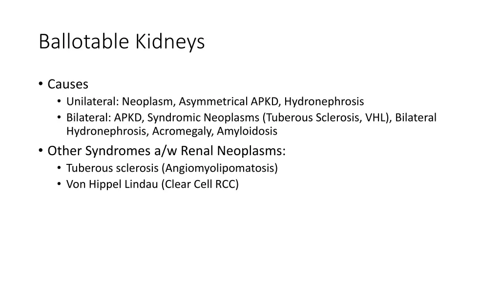 ballotable kidneys