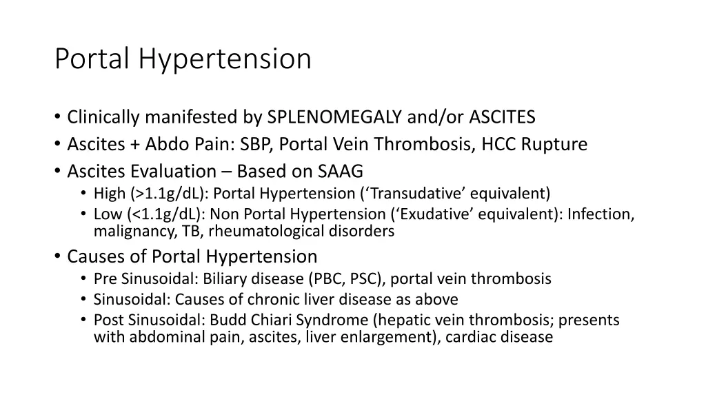 portal hypertension