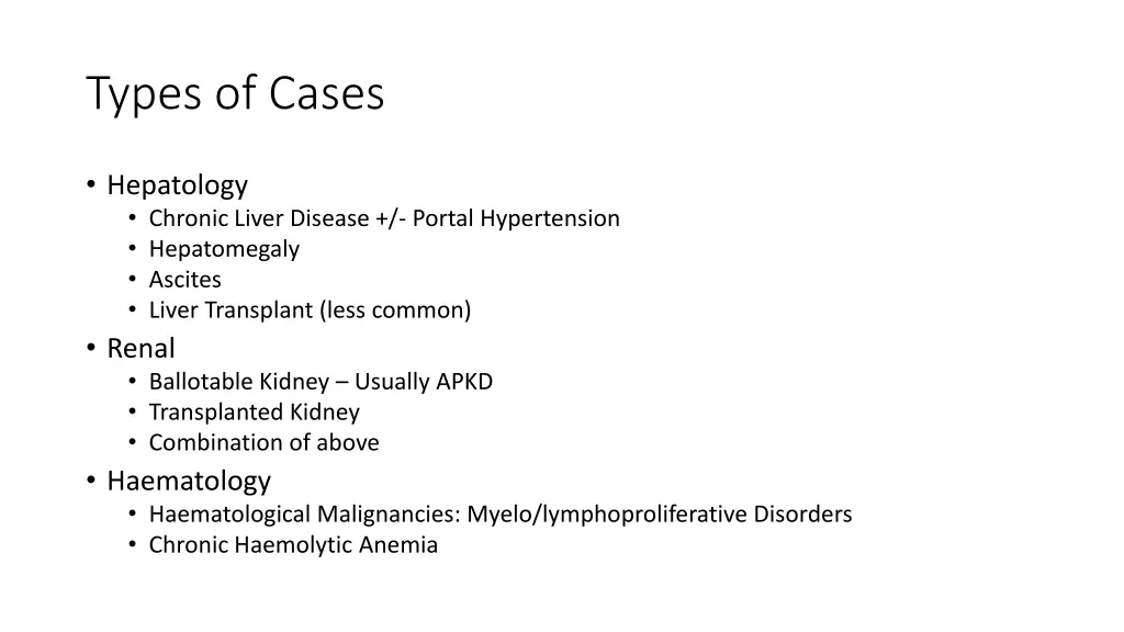 types of cases