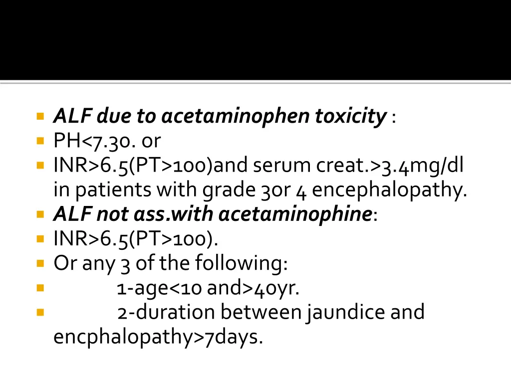 alf due to acetaminophen toxicity