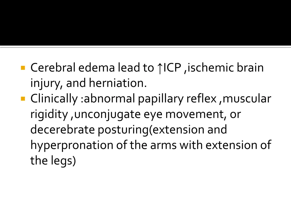 cerebral edema lead to icp ischemic brain injury