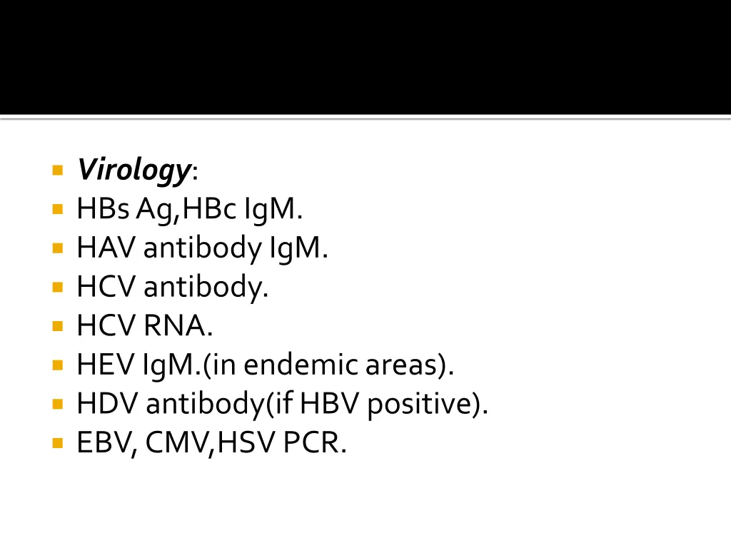 virology hbs ag hbc igm hav antibody