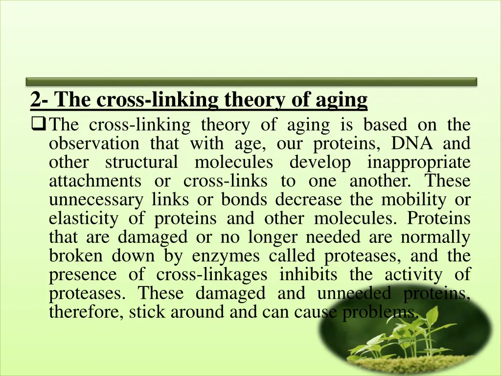 2 the cross linking theory of aging the cross
