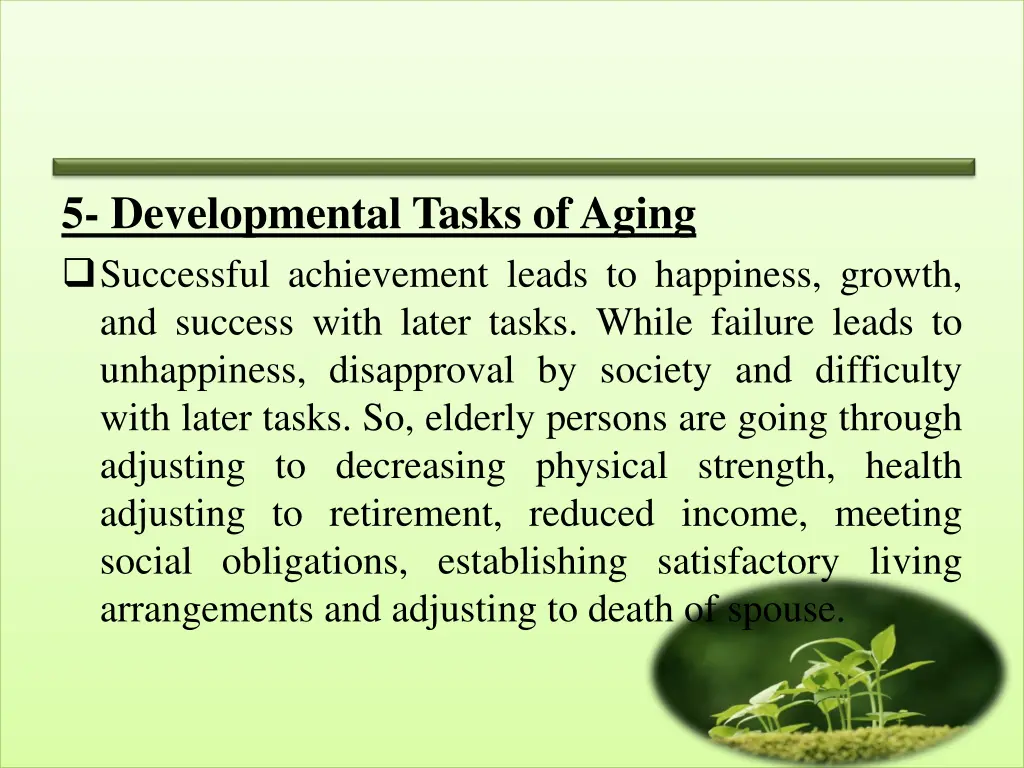 5 developmental tasks of aging successful