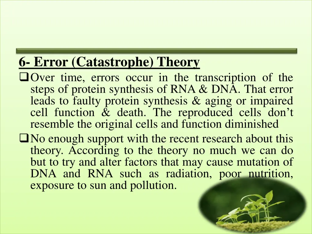 6 error catastrophe theory over time errors occur