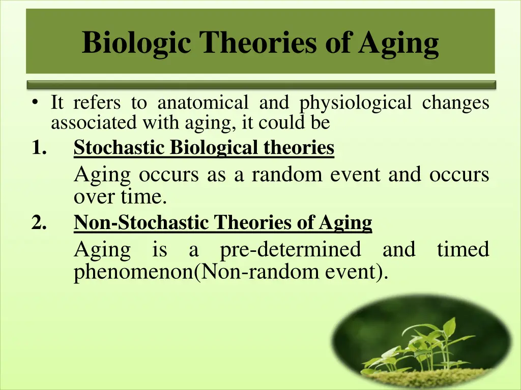 biologic theories of aging