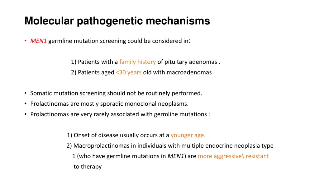 molecular pathogenetic mechanisms